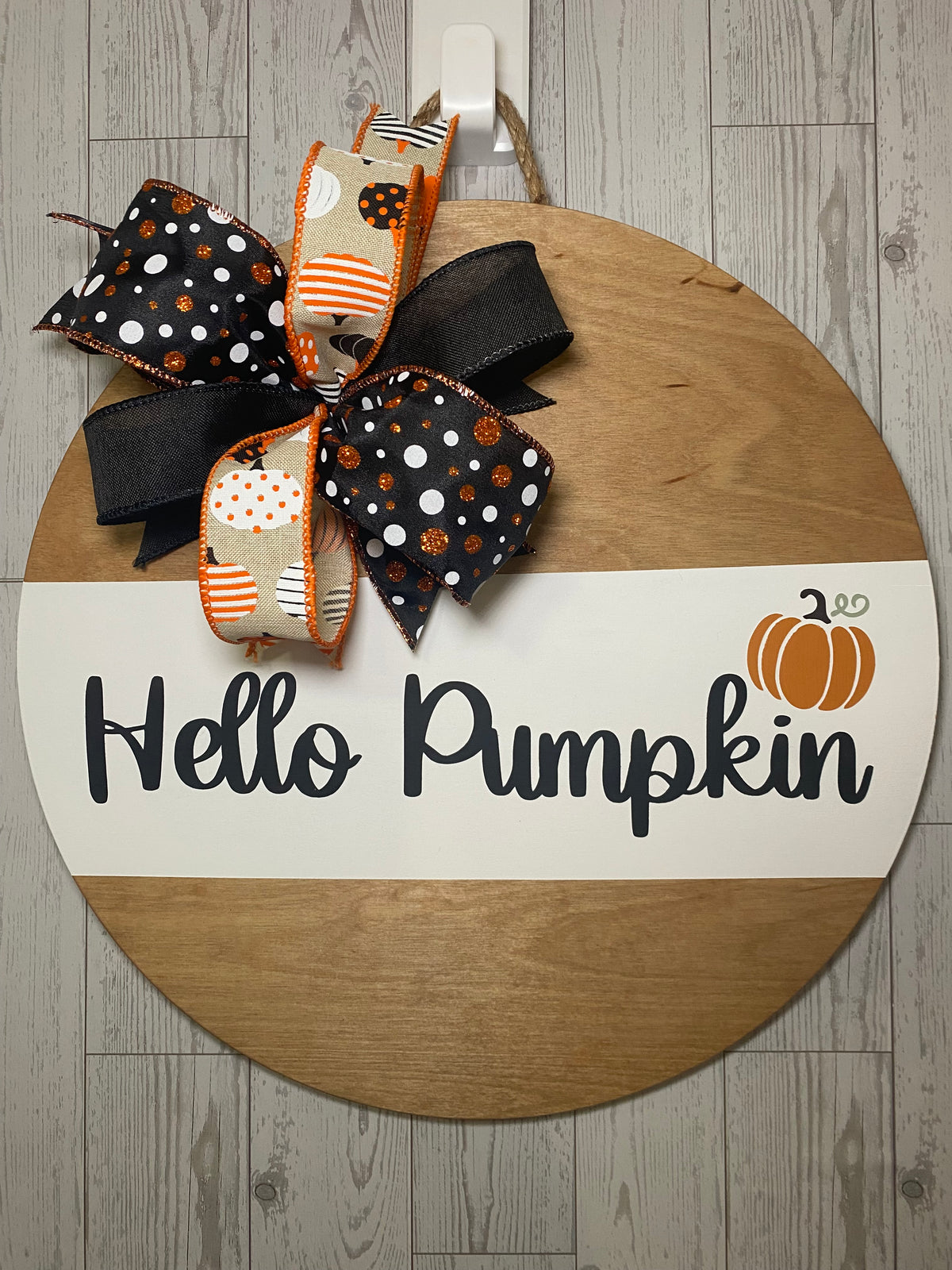 15" Door Hanger - Hello Pumpkin