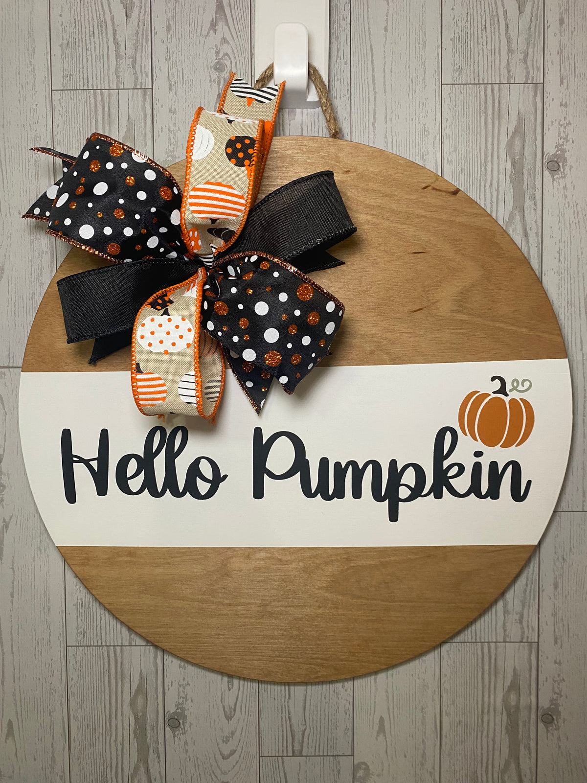 15" Door Hanger - Hello Pumpkin