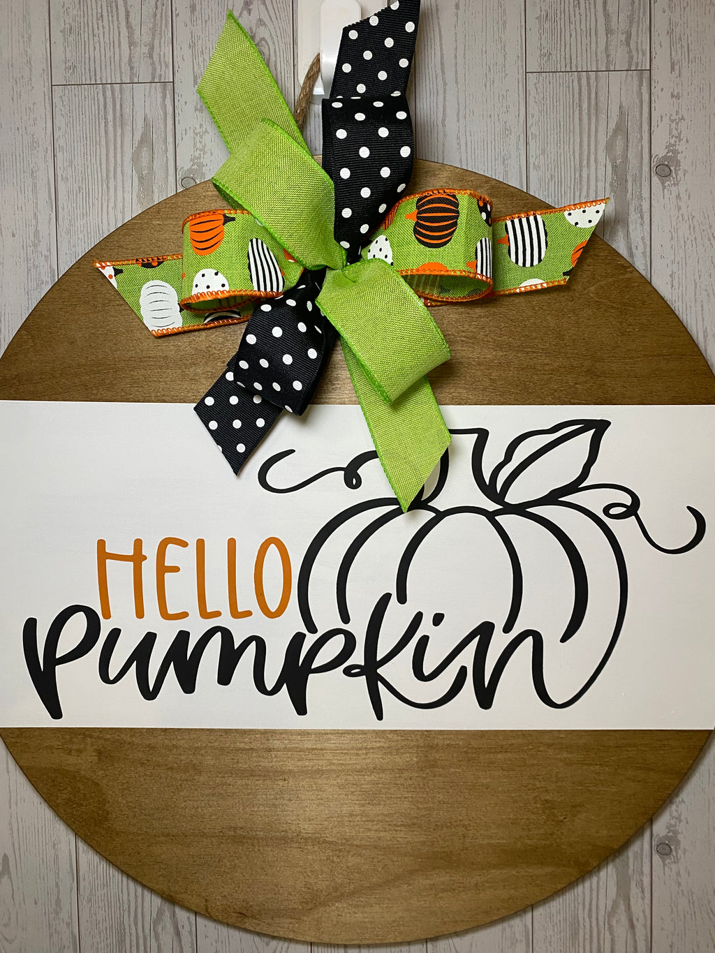 Hello Pumpkin 18" Door Hanger
