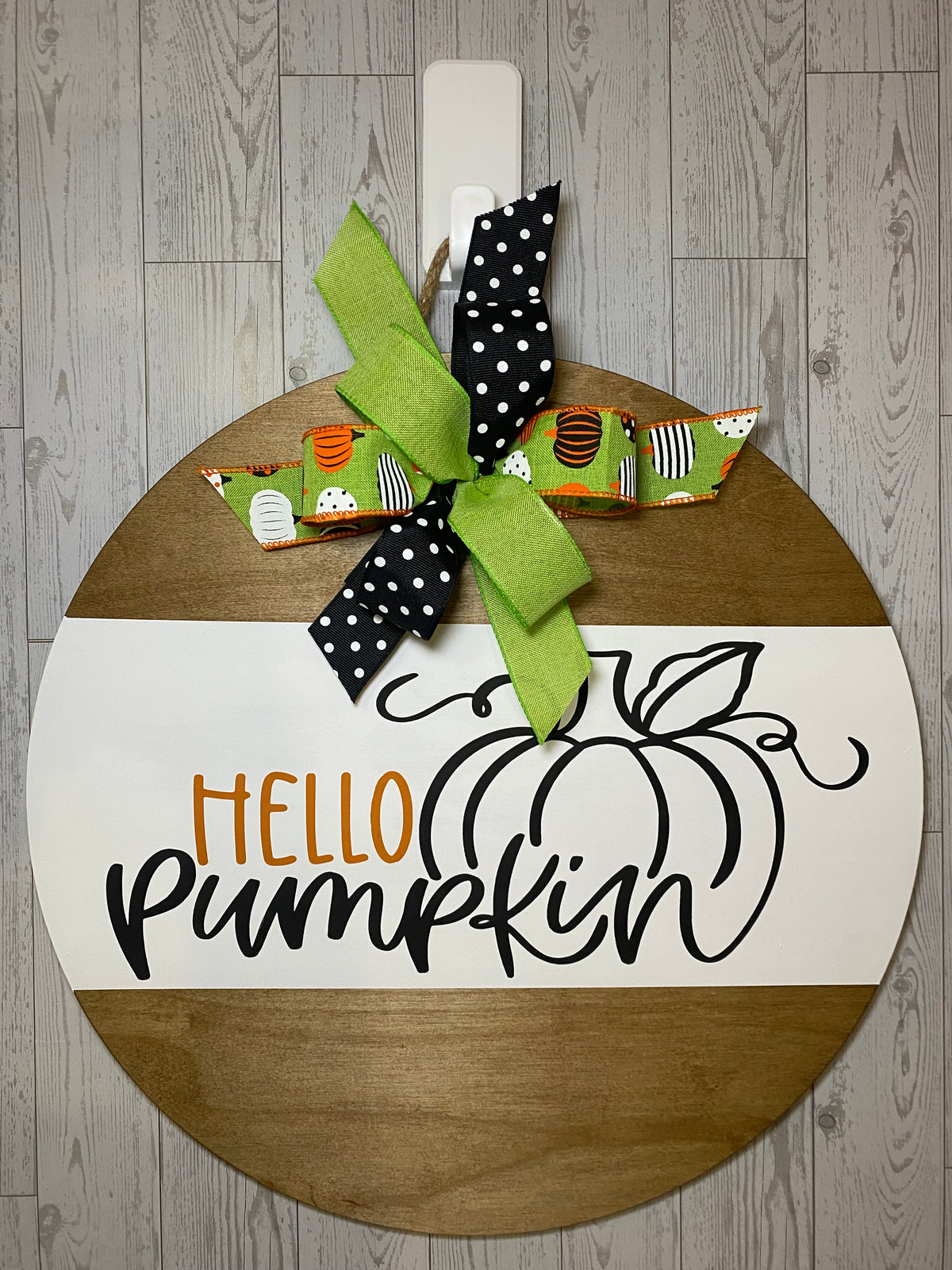Hello Pumpkin 18" Door Hanger