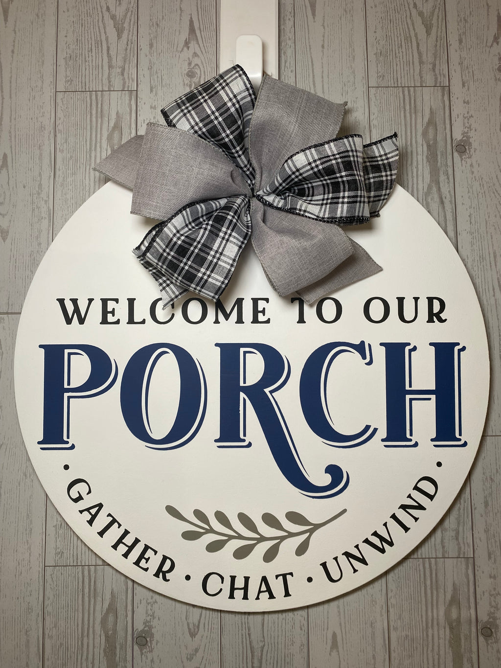 15" Door Hanger - Welcome to our Porch
