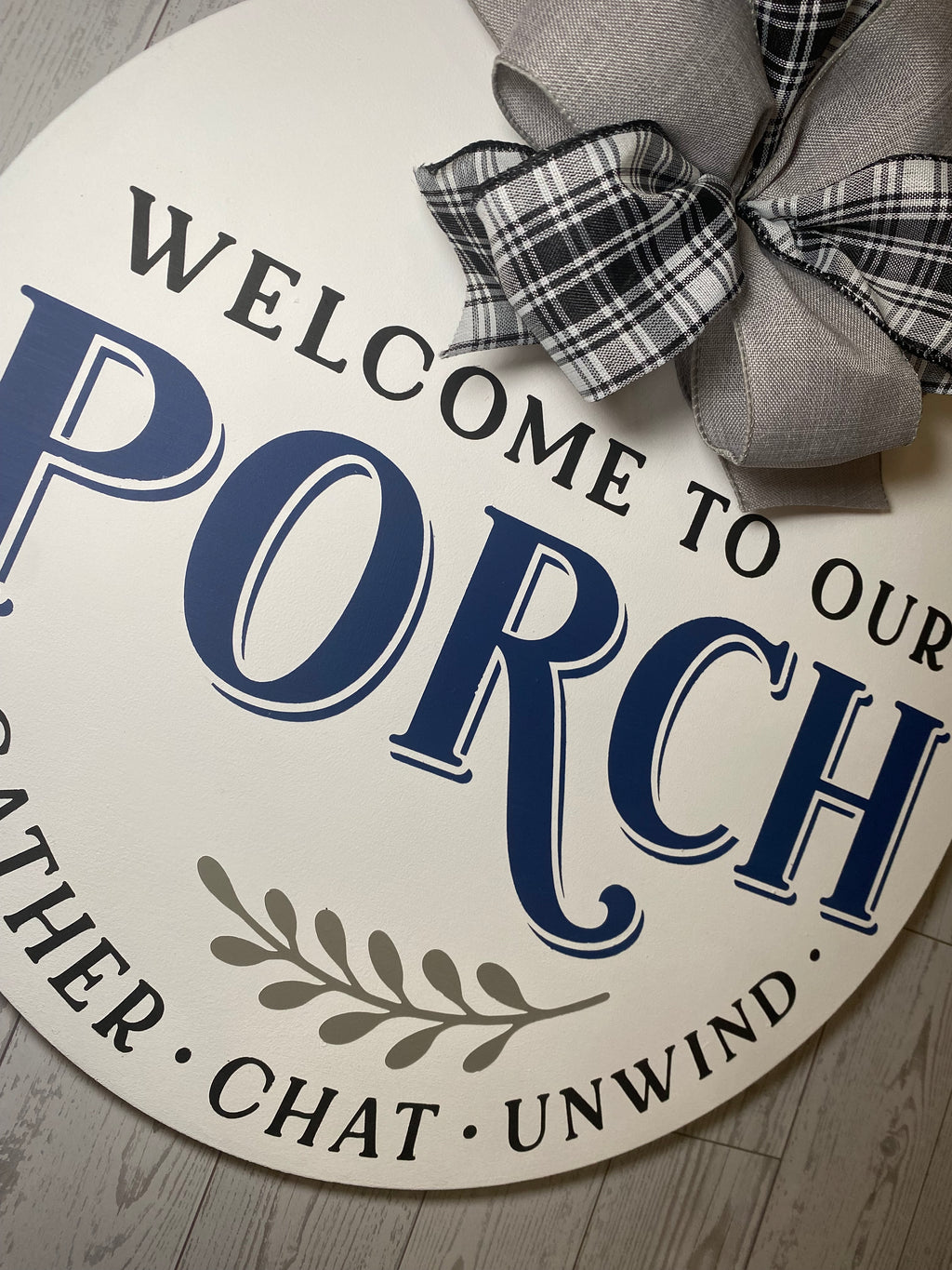 15" Door Hanger - Welcome to our Porch