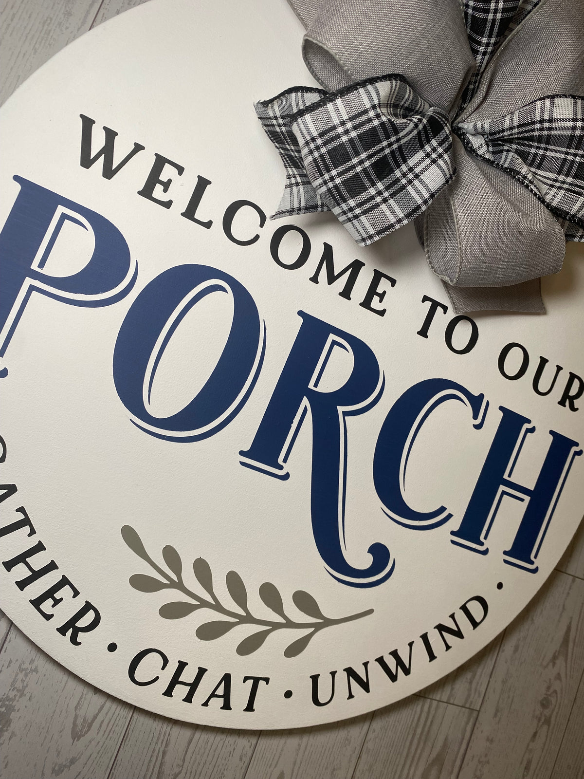 15" Door Hanger - Welcome to our Porch